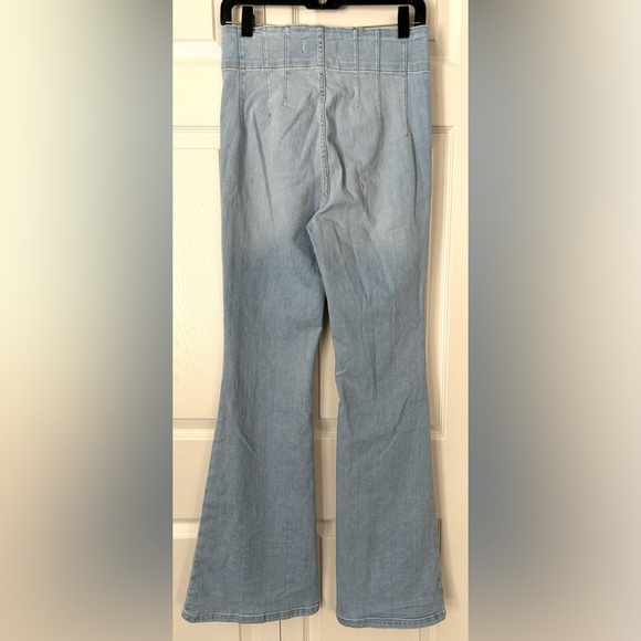 Free Peoplec Jeans We The Free Jayde Flare Jeans In Blue size 28 - Picture 7 of 15